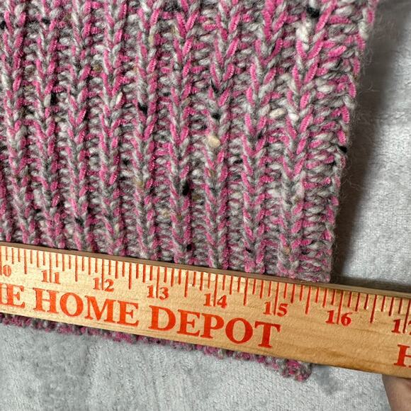 Phillip Lim Sweater Small Pink, Grey, Silver Mock Neck Cropped Ribbed Cozy! - Picture 8 of 13